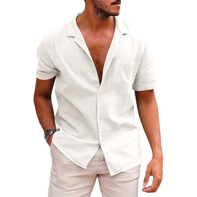 Men's Casual Short Sleeve Button-Down Shirt - Evil Shop