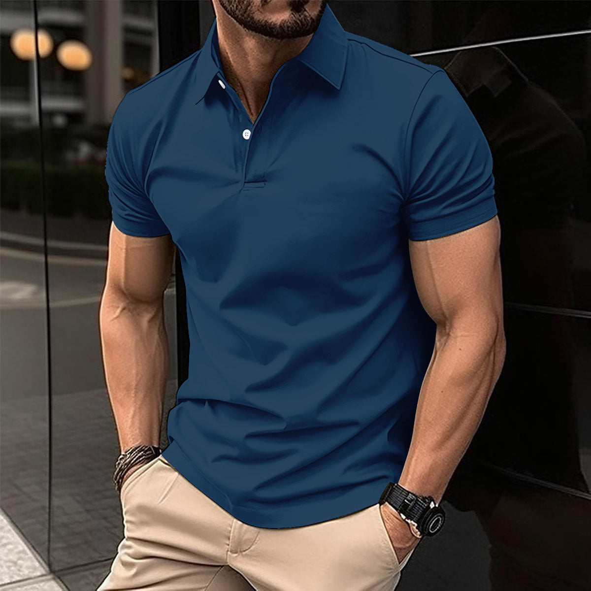 Men's Short Sleeve Polo Shirt - Evil Shop