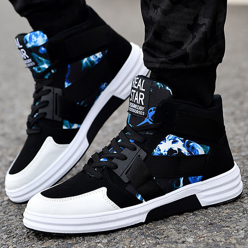 Camouflage High-Top Lace-Up Shoes - Evil Shop