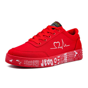 Love Print Canvas Shoes - Evil Shop