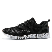 Casual Men's Breathable Sneakers - Hollow Lace-Up Board Shoes - Evil Shop