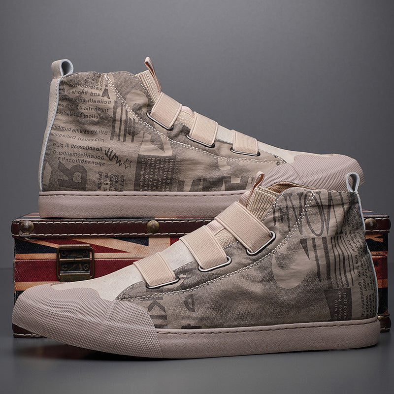 Men's High-Top Camouflage Canvas Shoes - Evil Shop