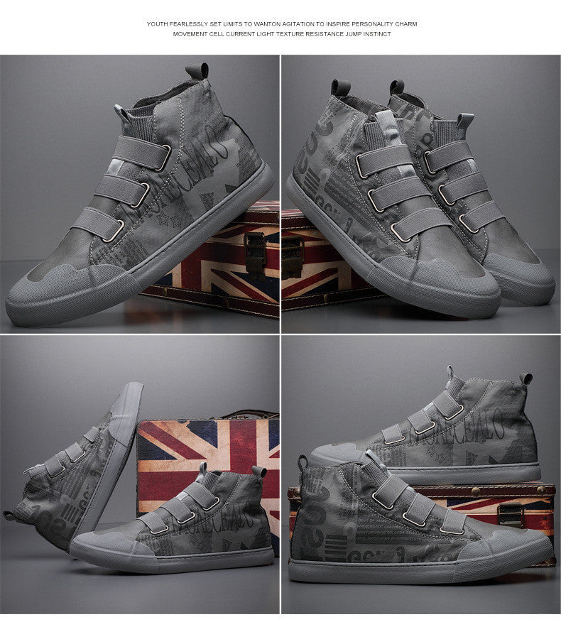 Men's High-Top Camouflage Canvas Shoes - Evil Shop