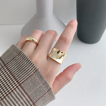 Big Wide Finger Ring Jewelries New Cool Large Geometric - Evil Shop