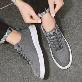 Men’s Lace-Up Letter Print Platform Sneakers - Evil Shop