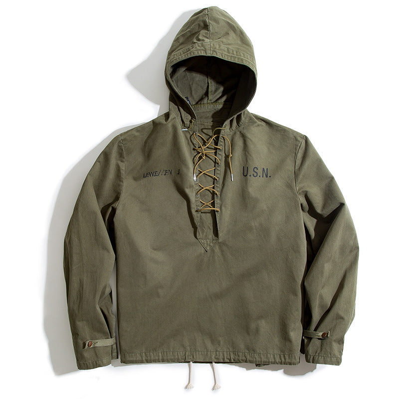 Men's Retro Military-Style Windbreaker Jacket - Evil Shop