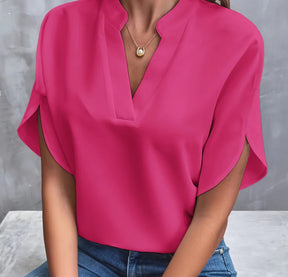 Summer Women's V-Neck Chiffon Shirt - Casual & Versatile - Evil Shop