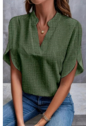 Summer Women's V-Neck Chiffon Shirt - Casual & Versatile - Evil Shop