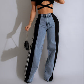 Casual High Waist Elastic Straight Leg Trousers - Evil Shop