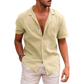 Men's Casual Short Sleeve Button-Down Shirt - Evil Shop