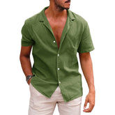 Men's Casual Short Sleeve Button-Down Shirt - Evil Shop