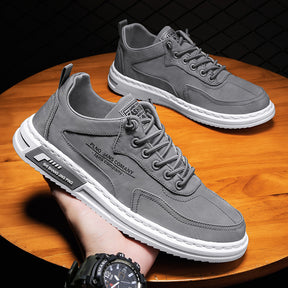 Men’s Lace-Up Letter Print Platform Sneakers - Evil Shop