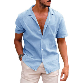 Men's Casual Short Sleeve Button-Down Shirt - Evil Shop