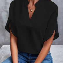 Summer Women's V-Neck Chiffon Shirt - Casual & Versatile - Evil Shop