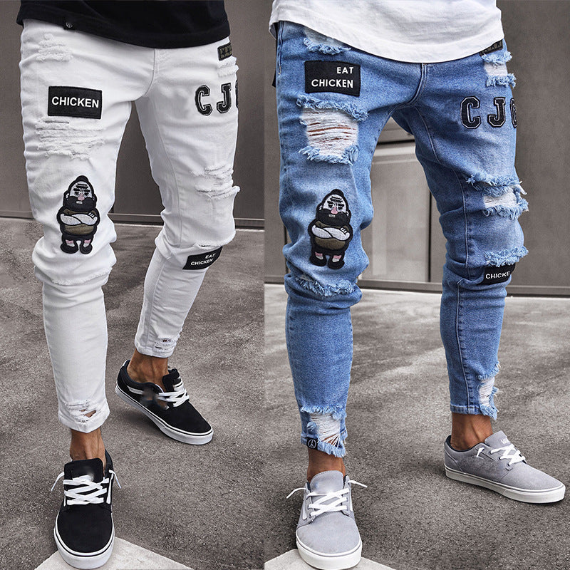 Men's High-End Denim Trousers - Evil Shop