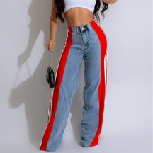 Casual High Waist Elastic Straight Leg Trousers - Evil Shop