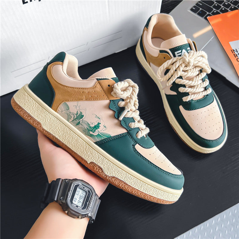 Men's Lace-Up Casual Sneakers - Soft, Comfortable, and Breathable - Evil Shop