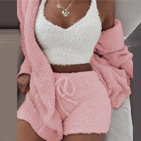 Women's 3-Piece Plush Loungewear Set - Evil Shop