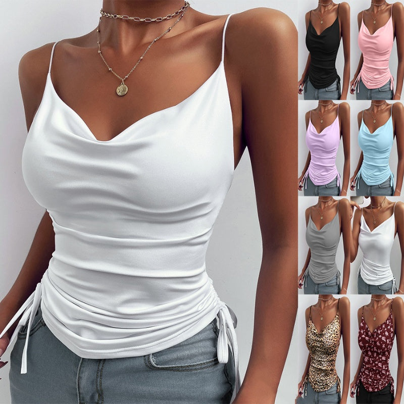 Women's Summer V-Neck Spaghetti Strap Camisole - Evil Shop