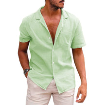 Men's Casual Short Sleeve Button-Down Shirt - Evil Shop