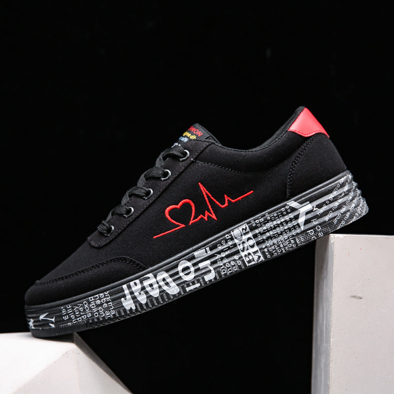 Love Print Canvas Shoes - Evil Shop