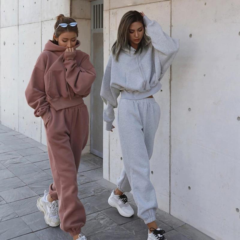 Women's Casual Hoodie & Coat Sports Set - Autumn/Winter - Evil Shop