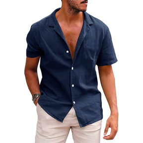 Men's Casual Short Sleeve Button-Down Shirt - Evil Shop