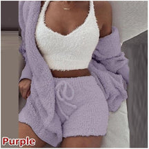 Women's 3-Piece Plush Loungewear Set - Evil Shop