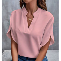 Summer Women's V-Neck Chiffon Shirt - Casual & Versatile - Evil Shop