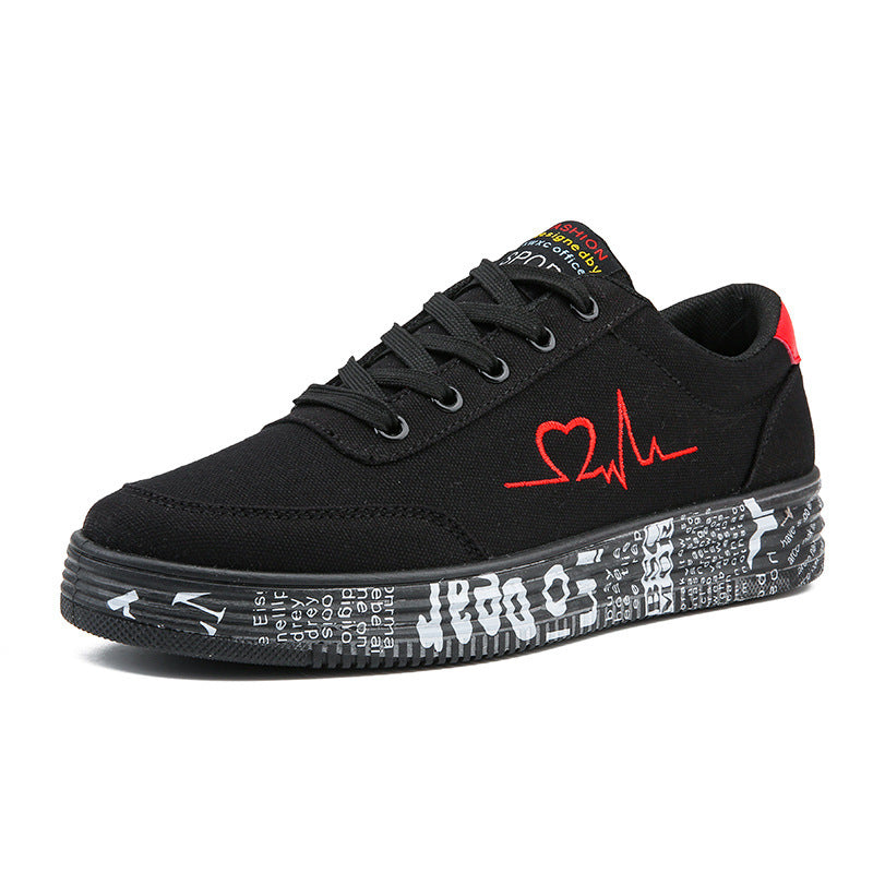 Love Print Canvas Shoes - Evil Shop