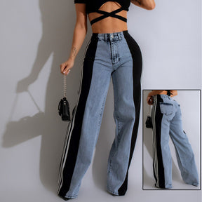 Casual High Waist Elastic Straight Leg Trousers - Evil Shop